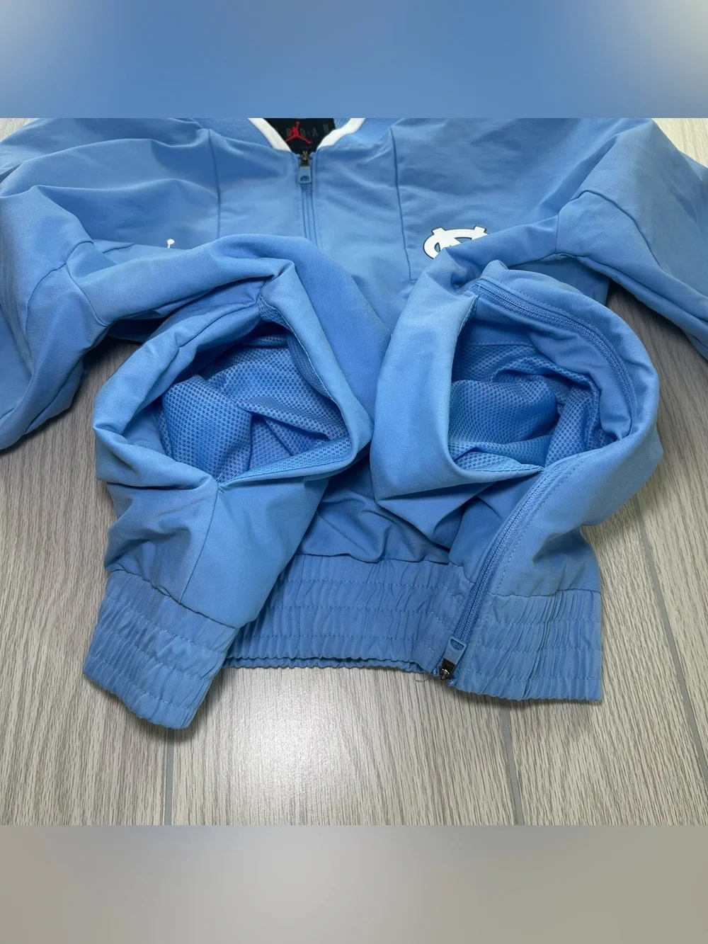 Jordan Brand UNC North Carolina Tar Heels Mens S Sideline 1/2 Zip Coaches Jacket